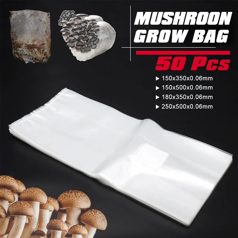 50Pcs PVC Mushroom Grow Bag Sp - đánh giá và giá Mushroom Spawn Bag