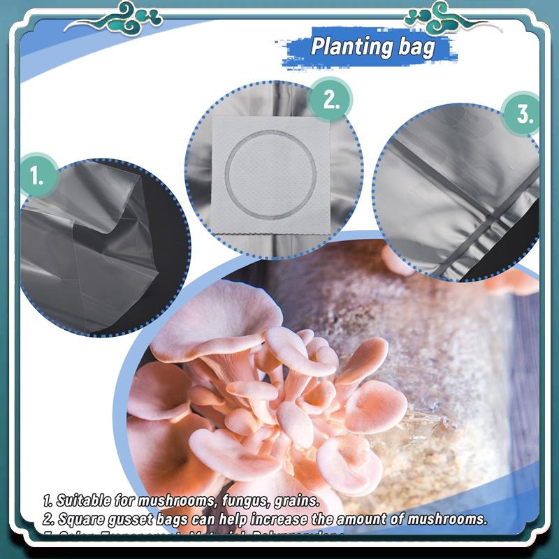 50Pcs 10X20 Inch PVC Mushroom  - đánh giá và giá Mushroom Spawn Bag