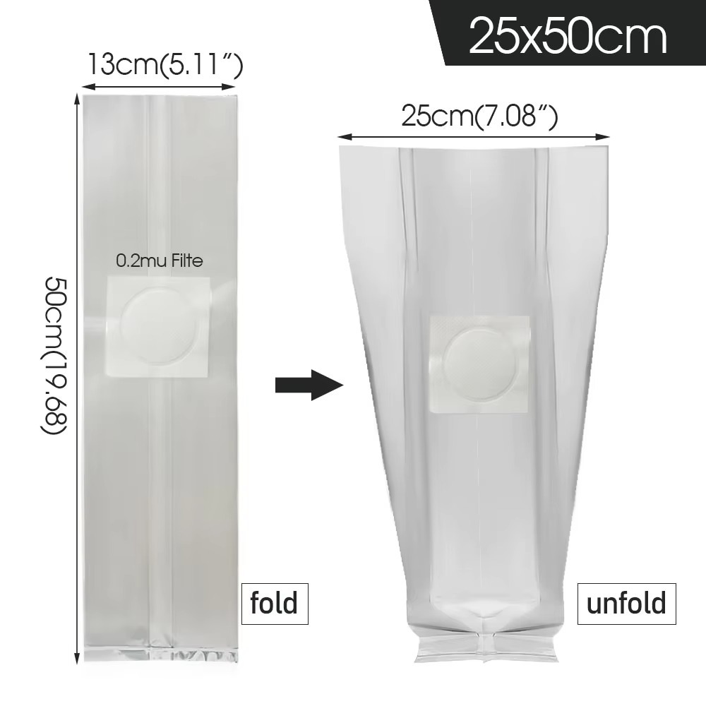 50pcs PP Mushroom Planting Bag - đánh giá và giá Mushroom Spawn Bag
